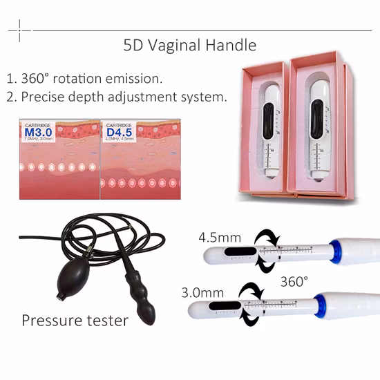 Tragbare 8d Hifu Neueste 20000 Aufnahmen 5D Hifu Korea Facelifting Hifu Maschine